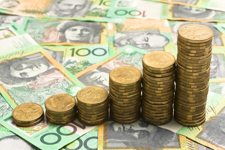 Graph of compound interest with Australian Currency