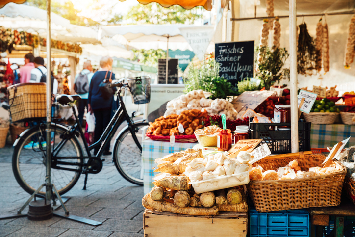 Viktualienmarkt in Munich, Germany. Image: 	Nikada/Getty